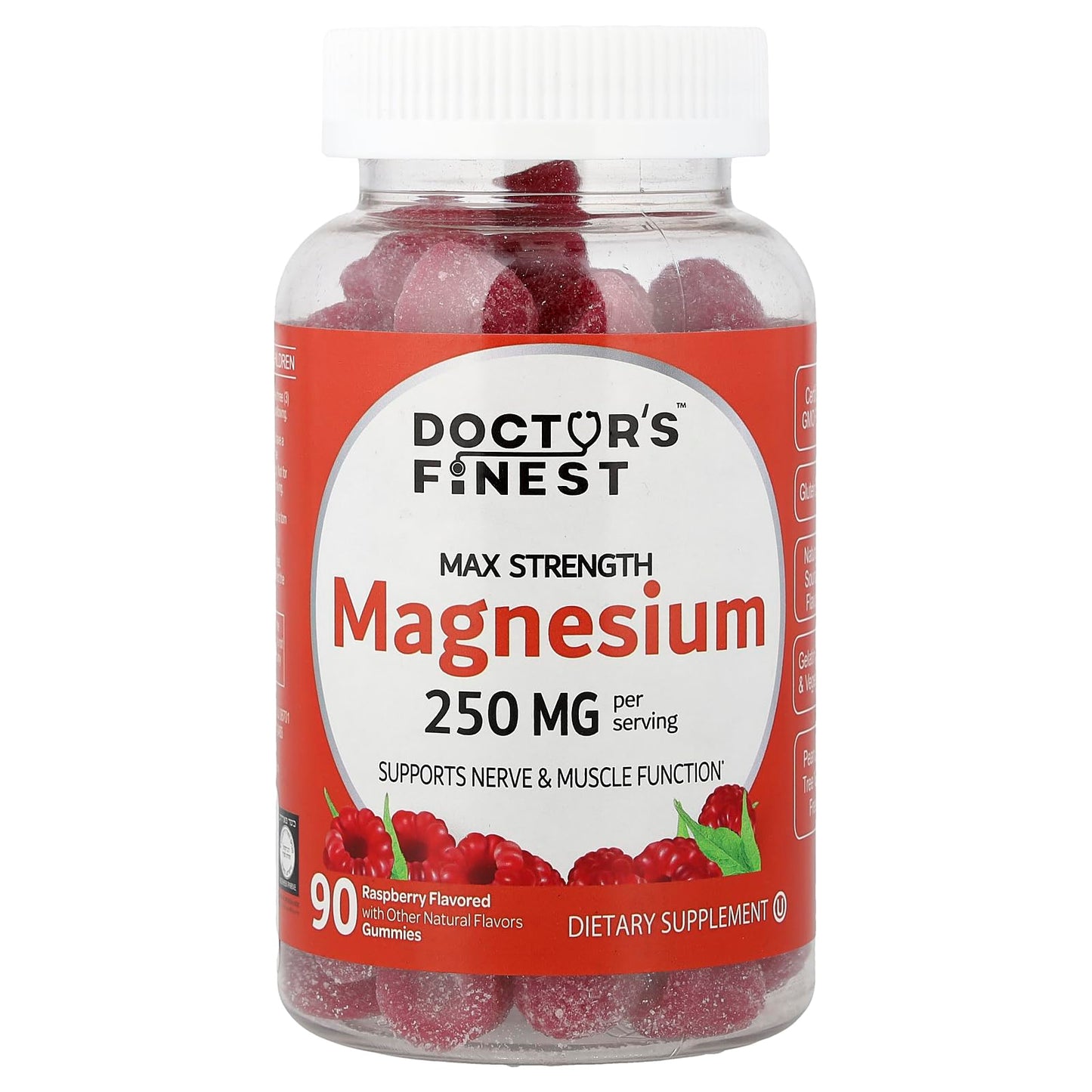Doctor's Finest Magnesium Gummies, Raspberry, 90 Gummies