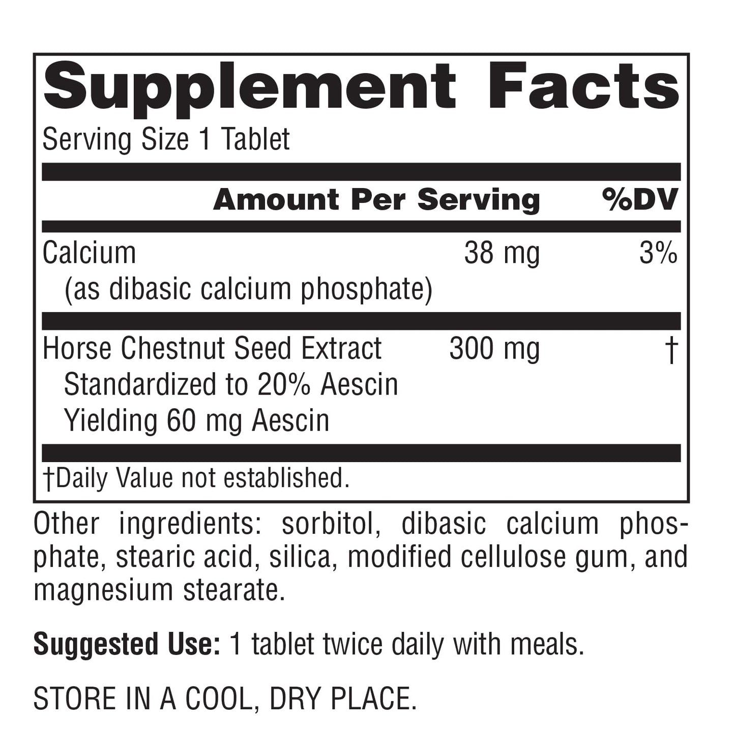 Planetary Herbals Full Spectrum Horse Chestnut 500 mg Tablet, 60 Tablets