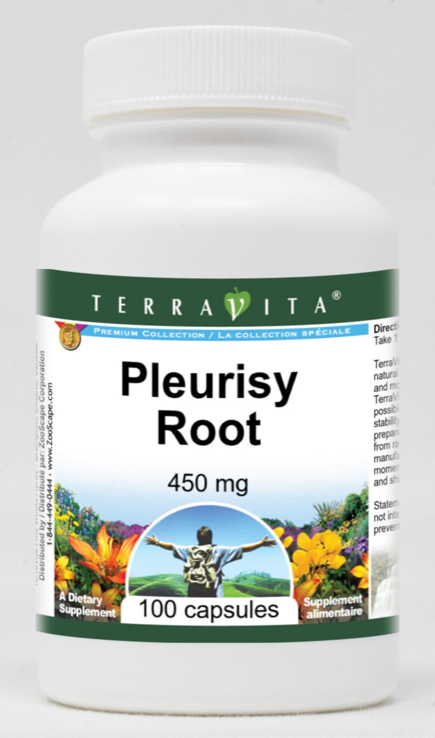 Terravita Pleurisy Root 450 mg Capsule, 300 Capsules