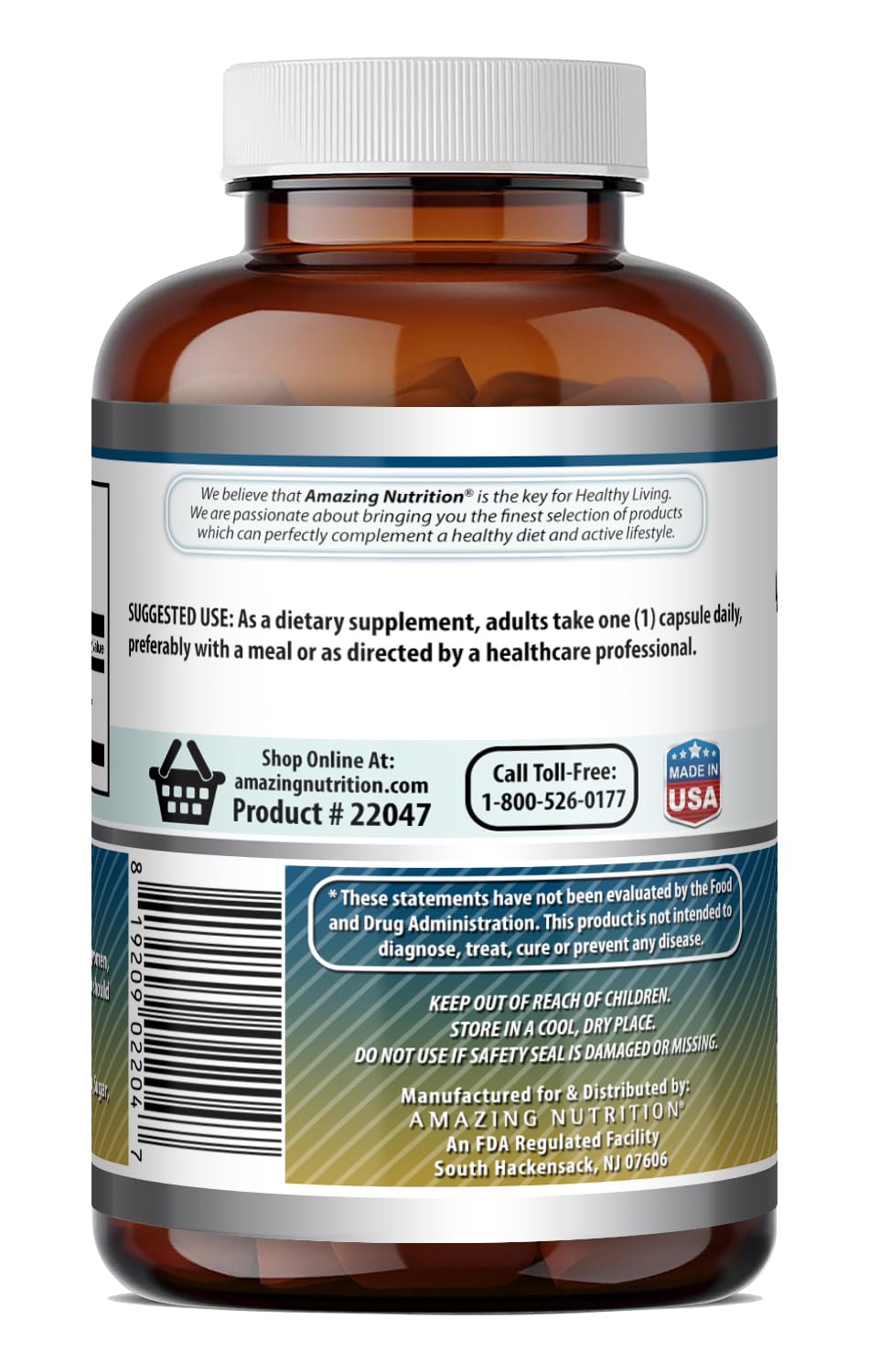 Amazing Nutrition Taurine 1000 Mg Capsules 200 Capsules