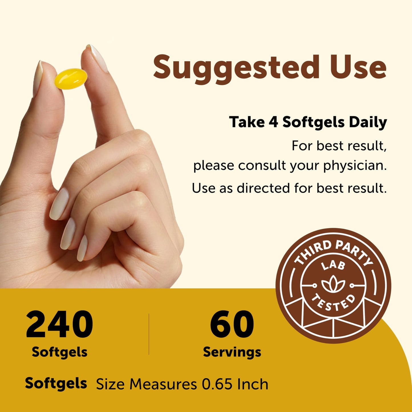 Micro Ingredients Berberine 1000mg with MCT Oil, Berberine HCl Supplement Softgels, 240