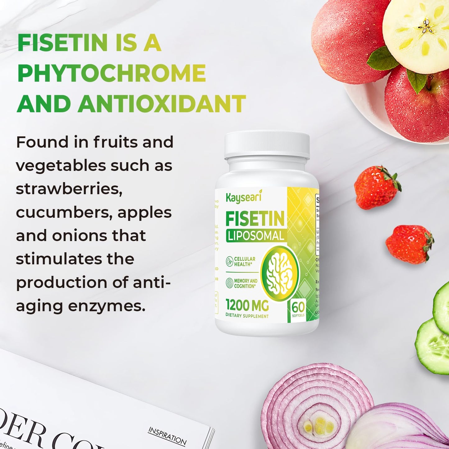 Kayseari Fisetin 1200mg Liposomal Softgel 60 Count