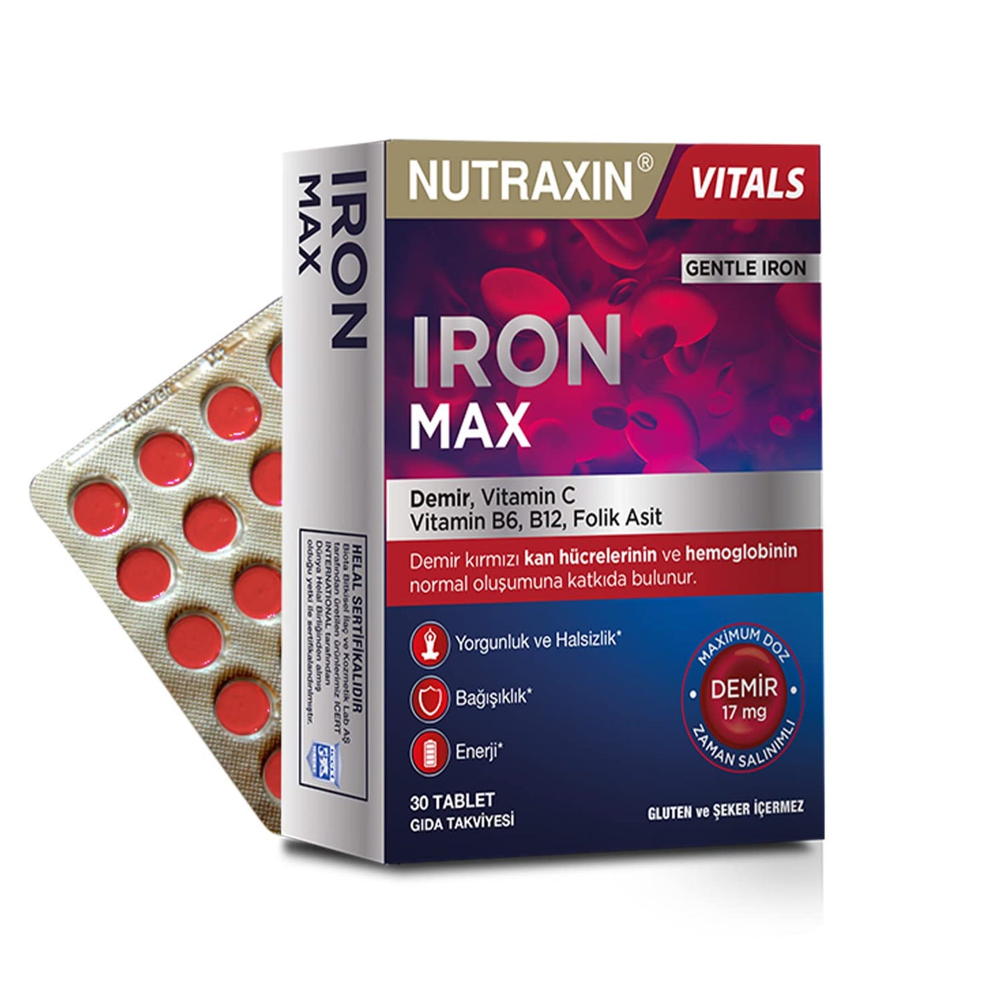 Nutraxin Iron Max 17mg Tablets 30 Count