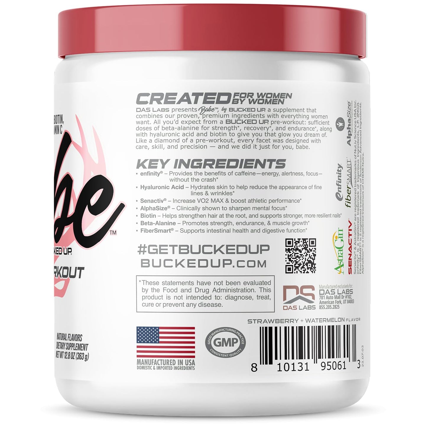 Bucked Up Babe Pre Workout Powder for Women, 13.9 oz