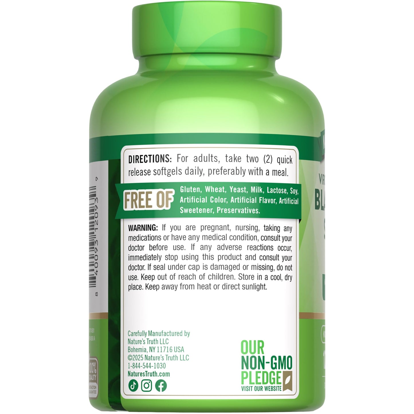 Nature's Truth Black Seed Oil Softgels 120