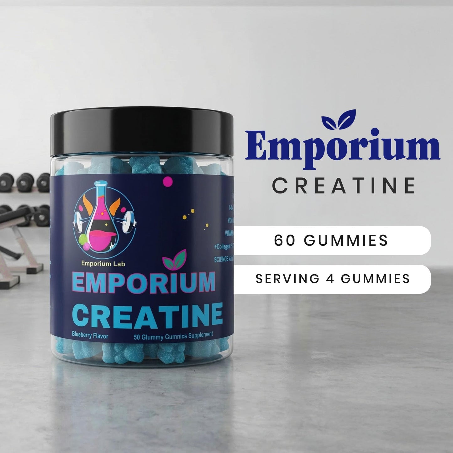 Emporium Lab ELOHIM Creatine Supplement 500mg Capsule 1 Count