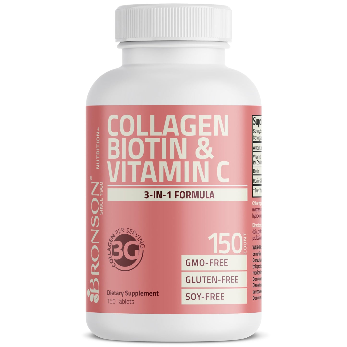 Bronson Collagen Peptides 3000mg with Biotin & Vitamin C, 150 Tablets