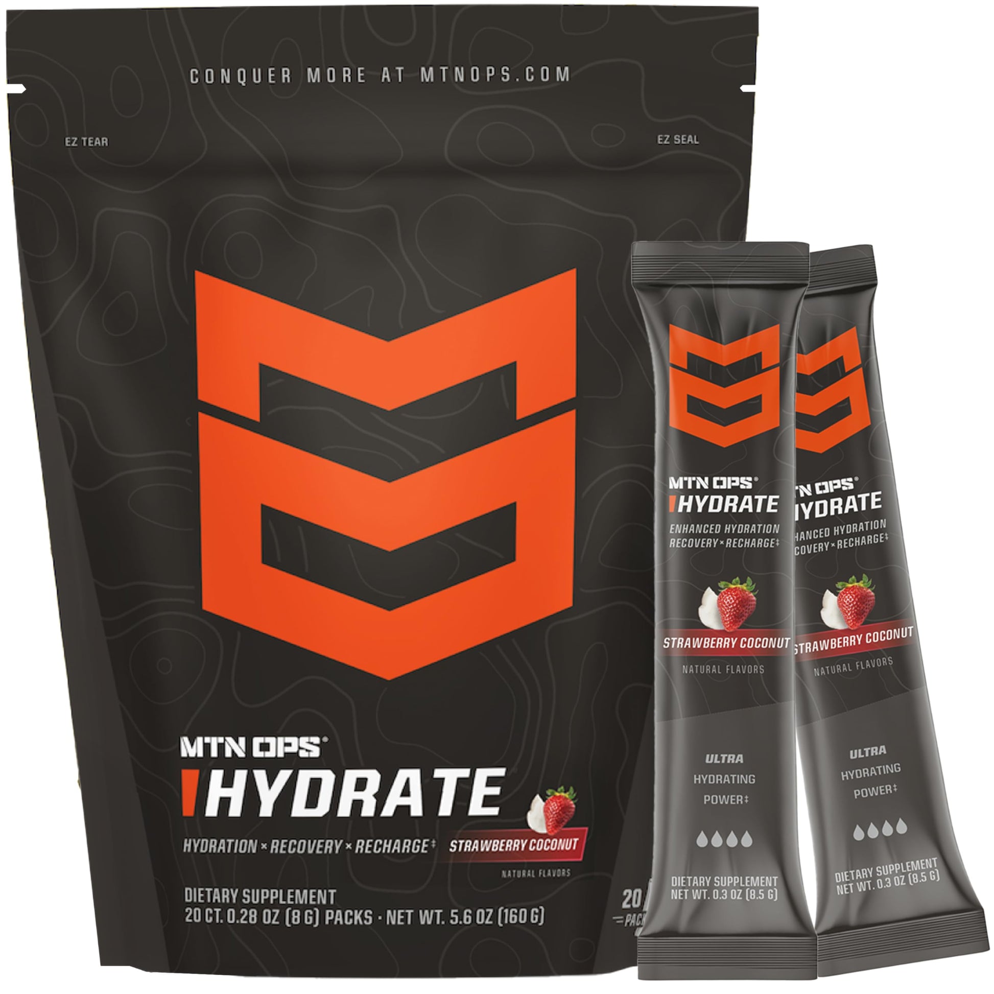 MTN OPS Hydrate Sugar Free Electrolyte Powder, 6 Count
