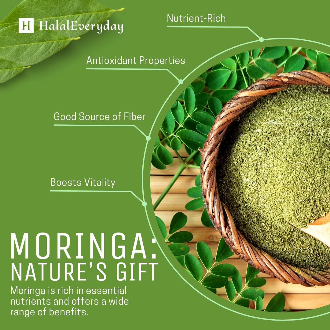 HalalEveryDay Moringa Leaf Powder, 16 oz