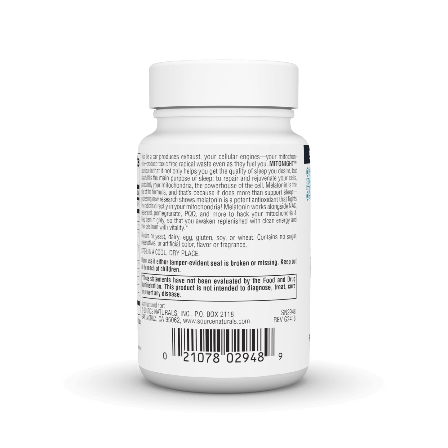 Source Naturals MitoNight with Melatonin 30 Capsules