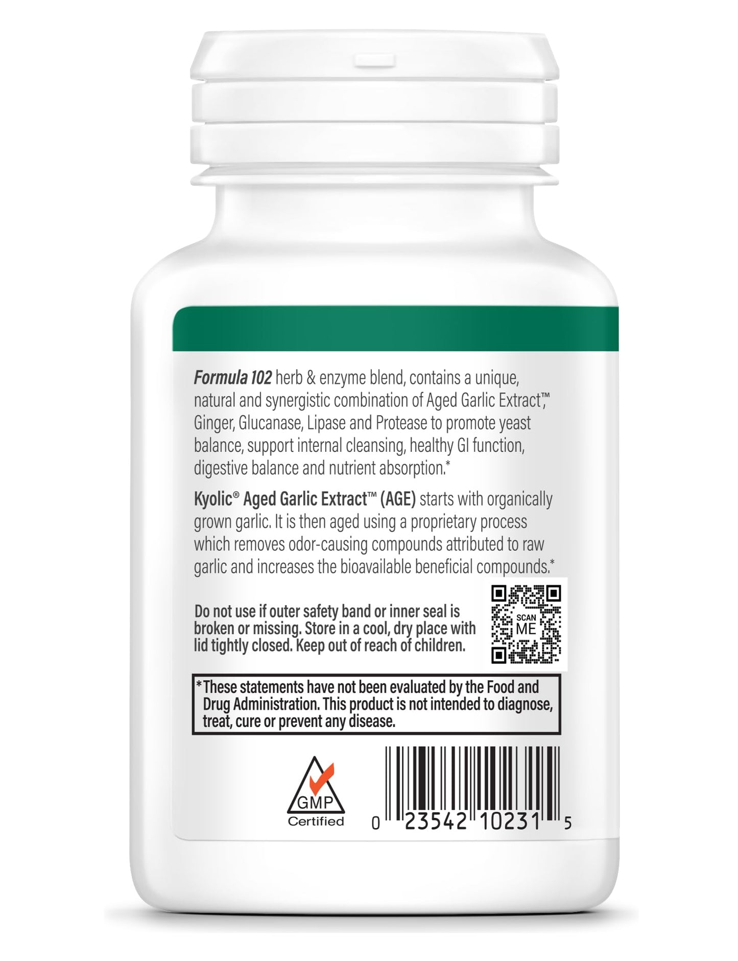 Kyolic Aged Garlic Extract Formula 102 Tablets, 100 Count