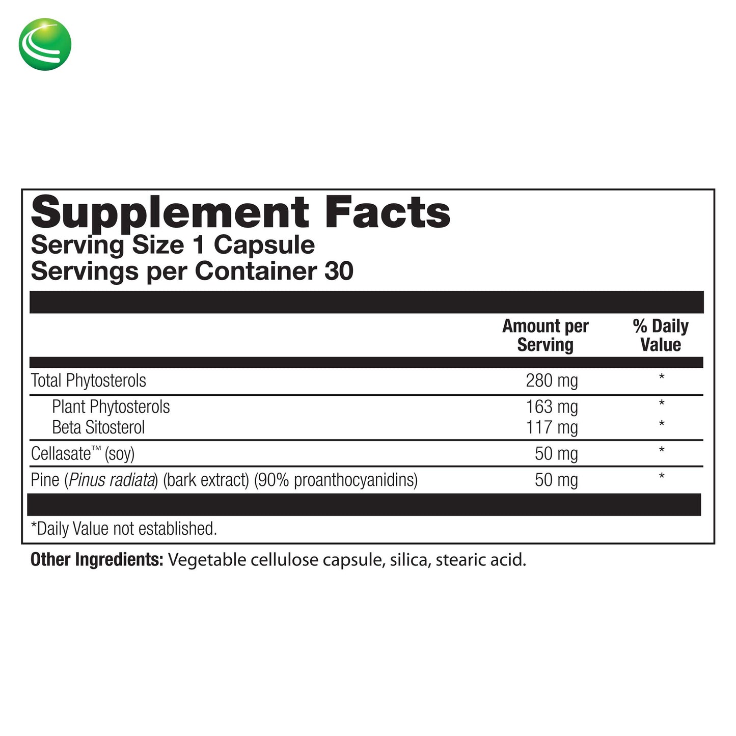 Nutra BioGenesis Sterol 117 Plant Sterols and Pine Bark Extract Capsules, 30 Count