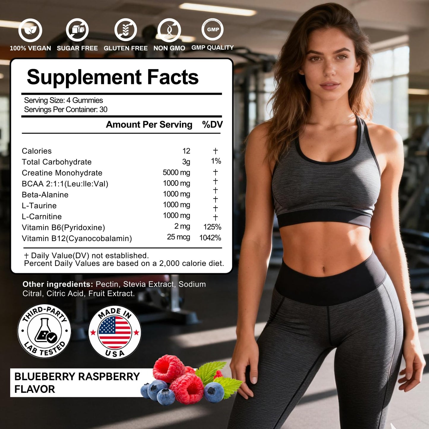 ooioo Creatine Monohydrate Gummies 120 Gummies