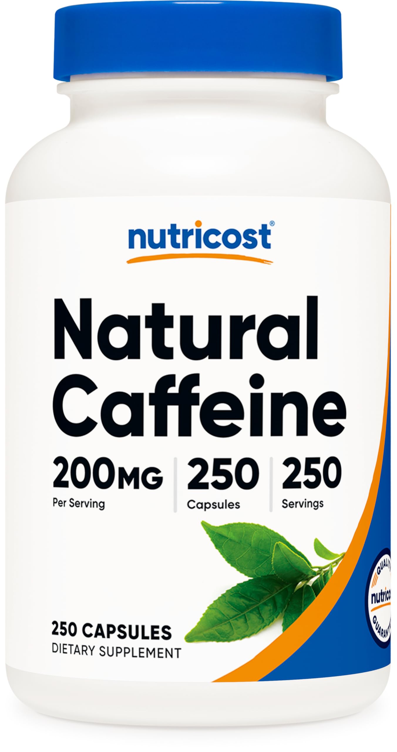 Nutricost Natural Caffeine 200mg Capsule 250 Count