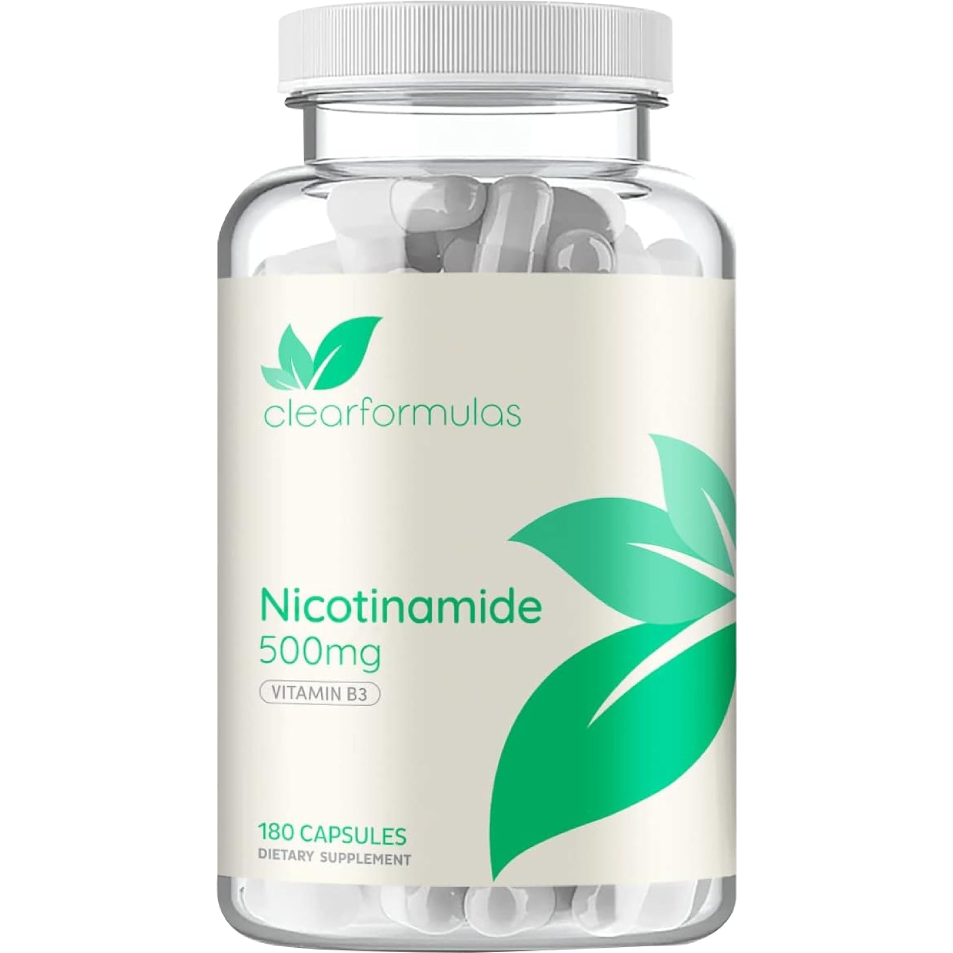Clear Formulas Vitamin B3 Nicotinamide 500mg Capsule 180 Count