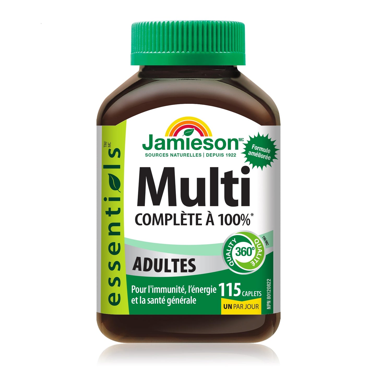 Jamieson Laboratories 100% Complete Multivitamin for Adults Caplet, 1 Count