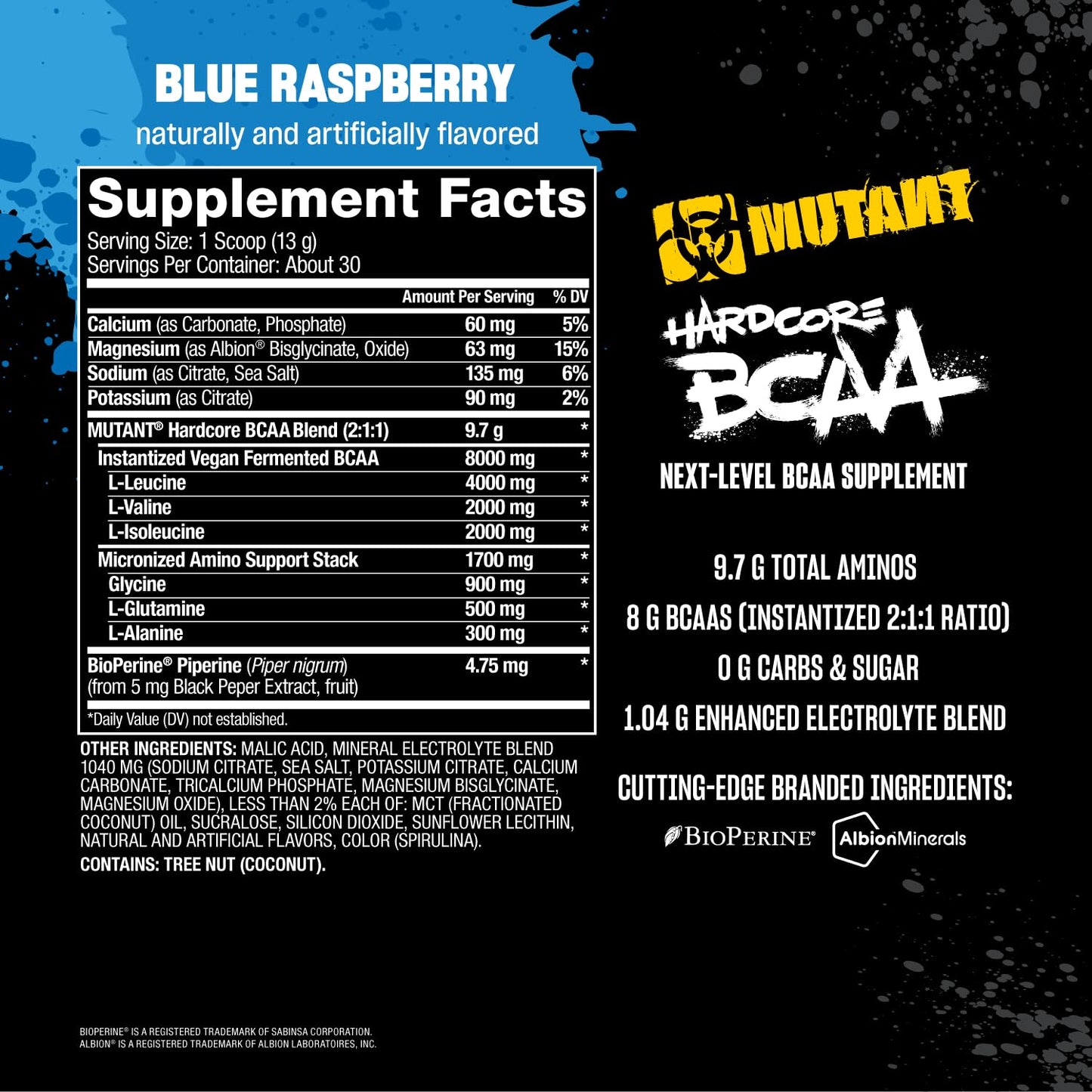 Mutant Hardcore BCAA Powder 13.8 Ounce