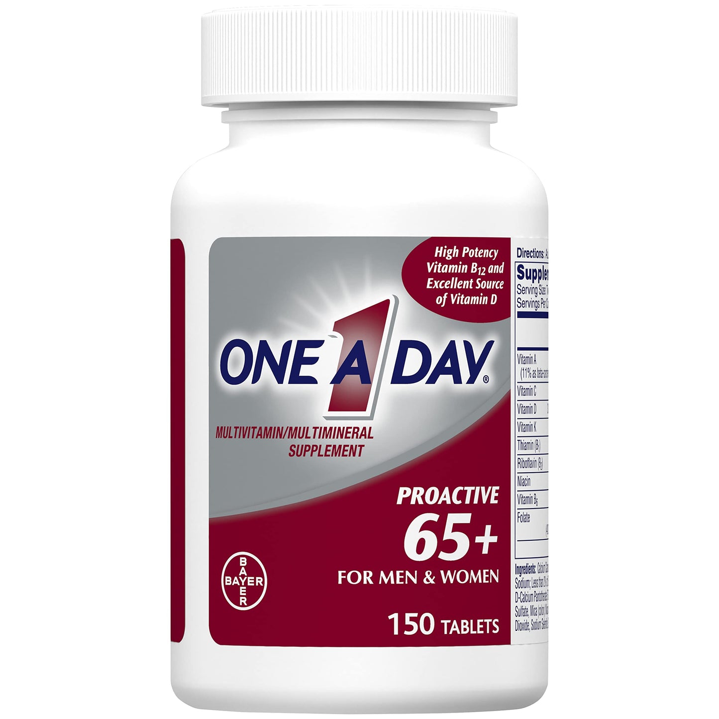 ONE A DAY Proactive 65+, Mens & Womens Multivitamin Tablets 300 Tablets