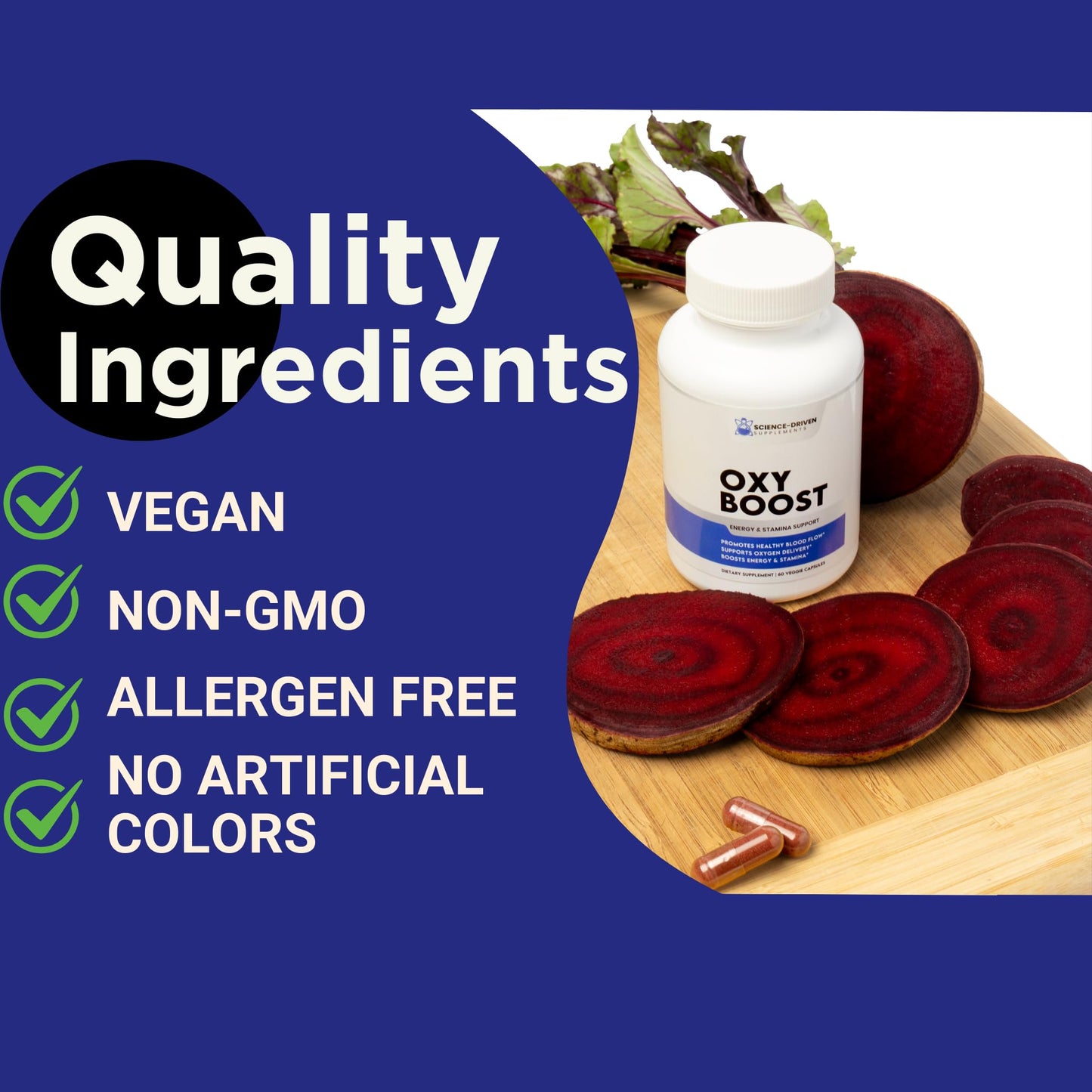 Science-Driven Supplements Beet Root Supplement Capsules, 60 Capsules