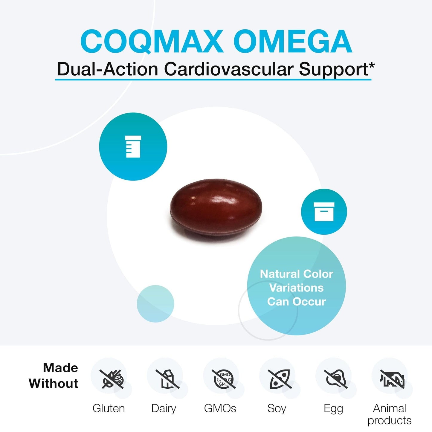 XYMOGEN CoQmax Omega 100 mg - Dual-Action Heart Health Support - CoQ10 Plus Fish Oil Omega-3 - MaxSimil Monoglyceride EPA DHA - Enhanced Absorption, 60 Softgels