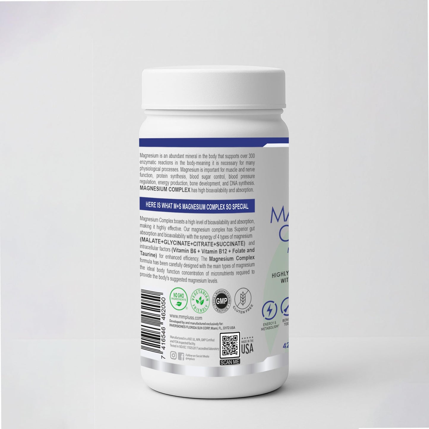 M+S Magnesium Complex Supplement Capsules 120 Capsules