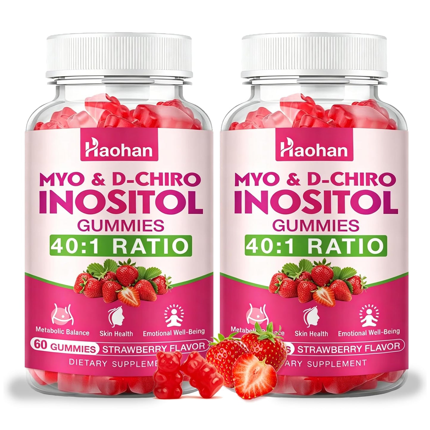 Haohan Myo-Inositol & D-Chiro Inositol Gummies 120 Gummies