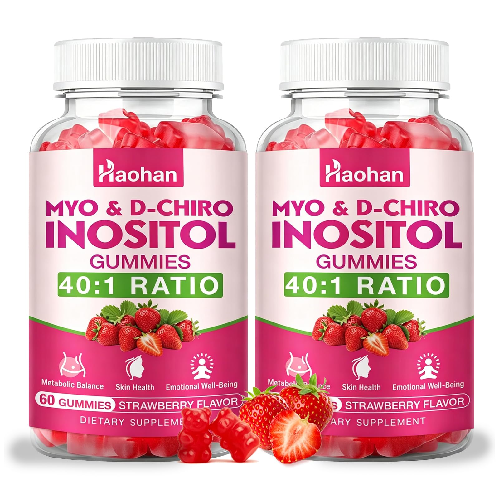 Haohan Myo-Inositol & D-Chiro Inositol Gummies 120 Gummies