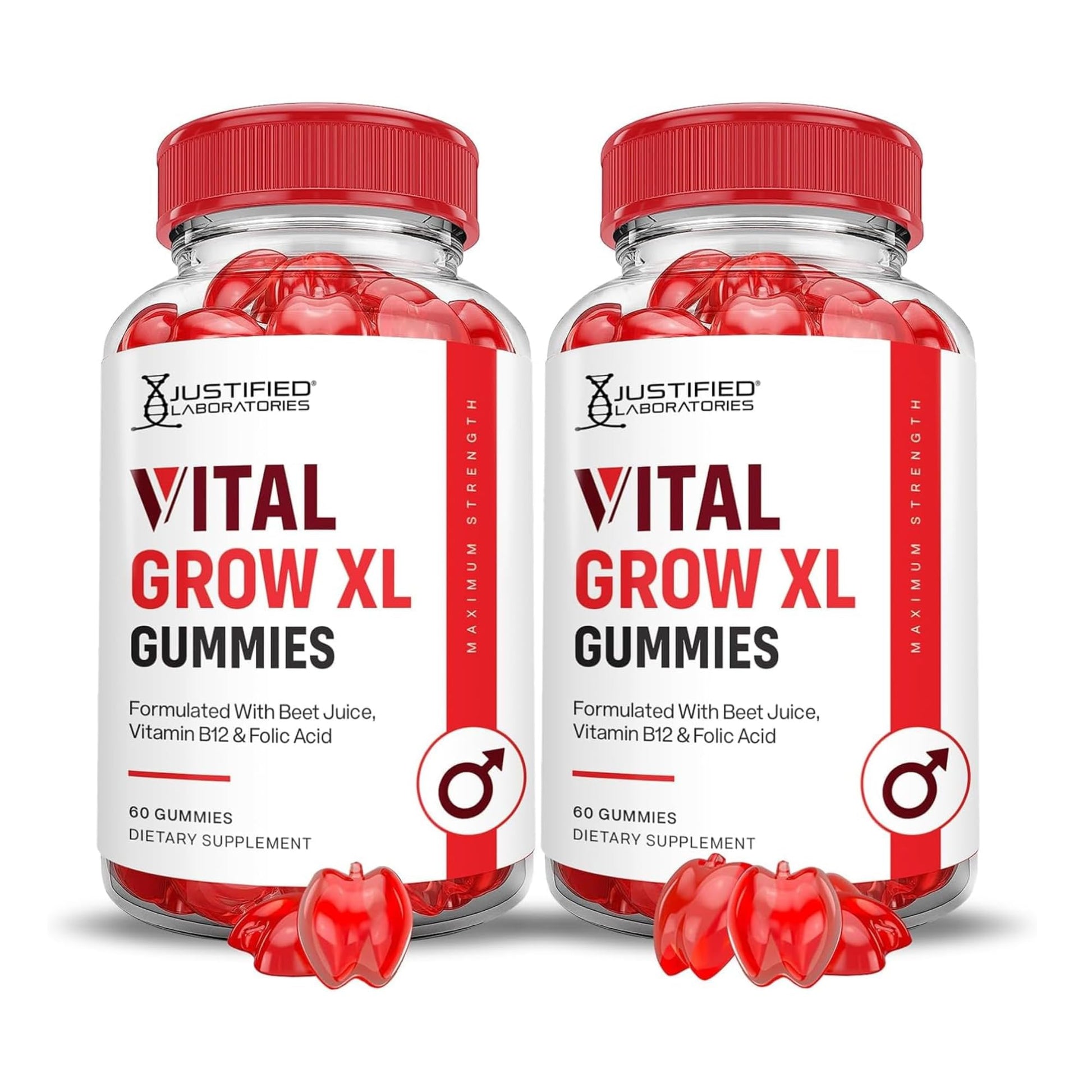 Justified Laboratories Vital Grow XL Gummies 120 Gummies
