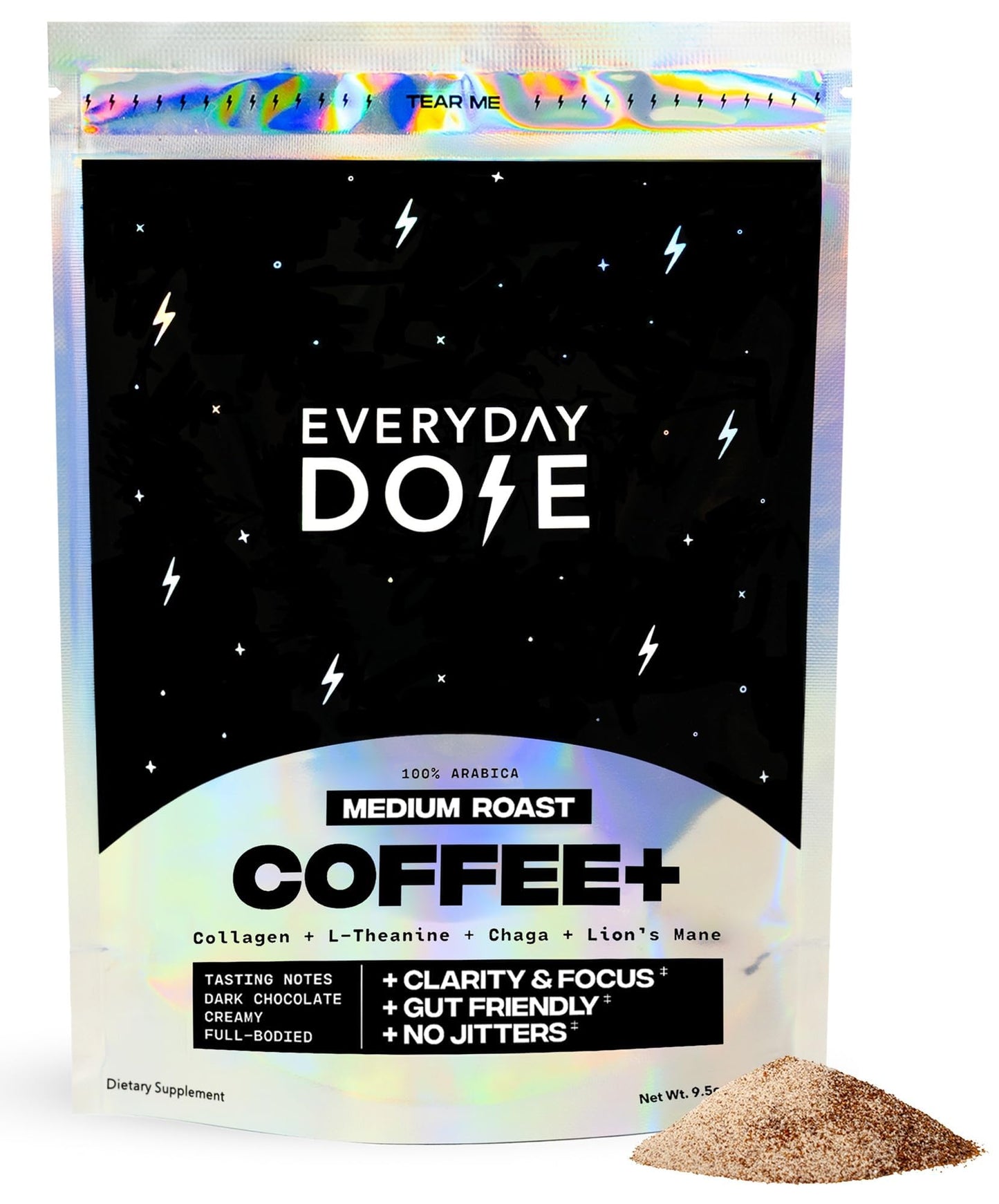 Everyday Dose Bold Medium Roast Mushroom Coffee Powder, 9 oz