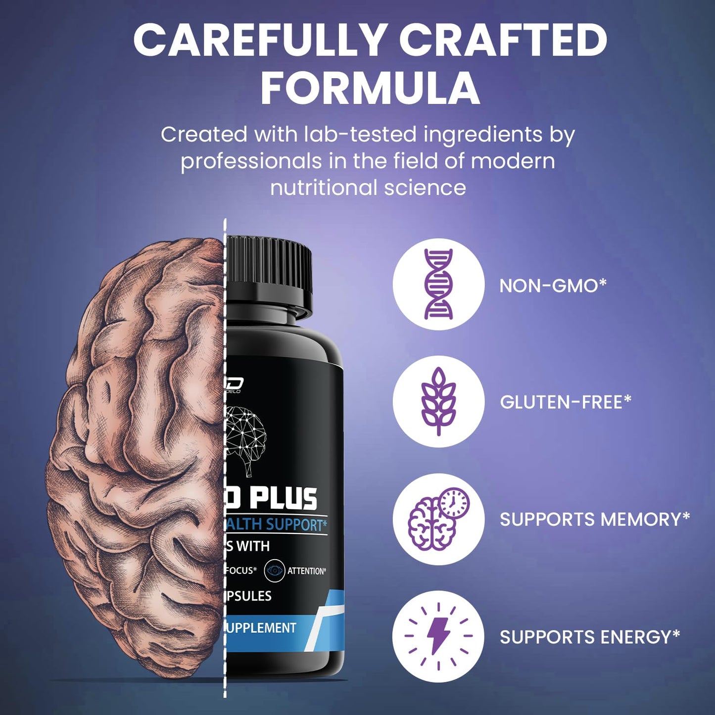 Indelo Neuro Plus Brain Supplement Capsules 120 Capsules