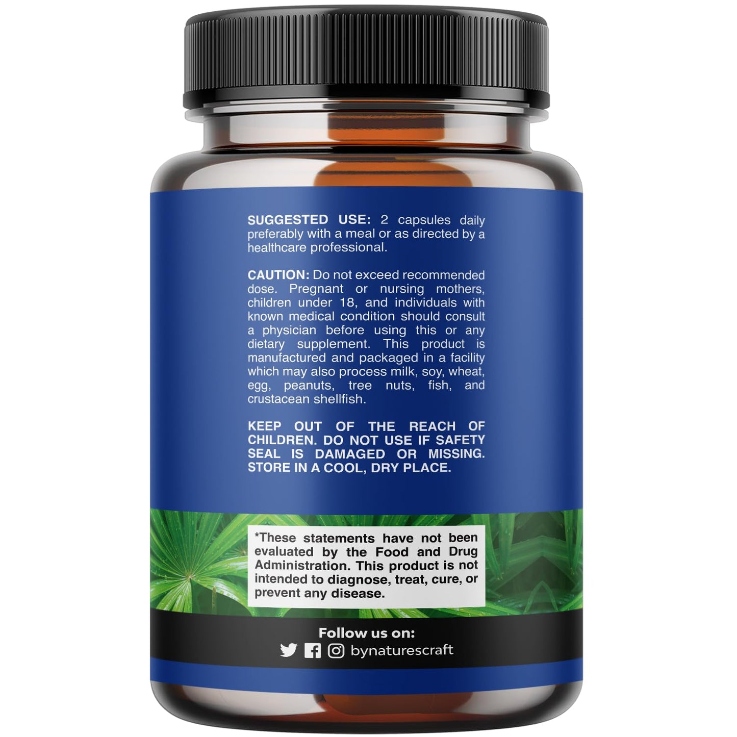 Natures Craft Saw Palmetto for Men with Beta Sitosterol Capsule 100 Count