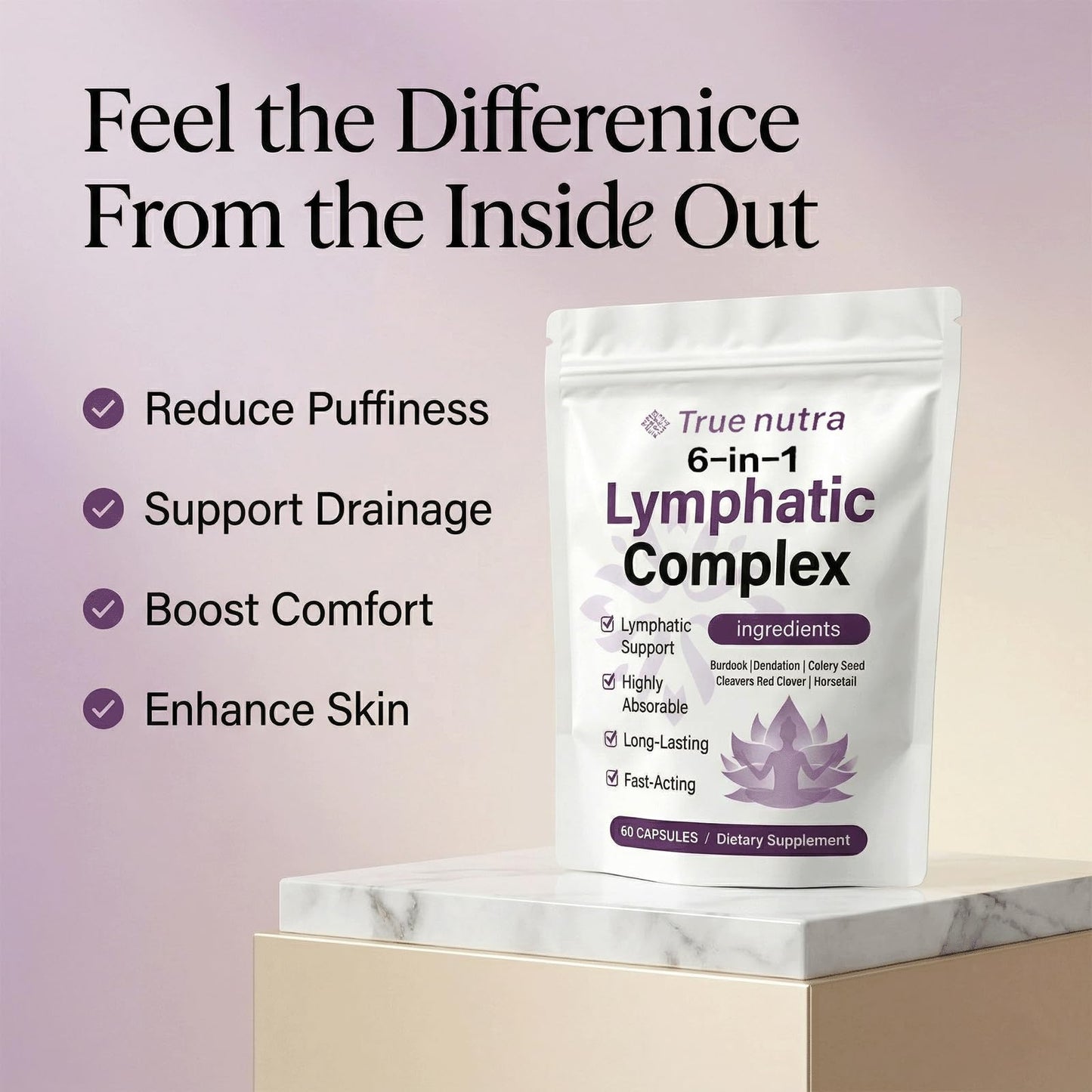 True Nutra Pure Lymphatic Complex Softgel 1 Count