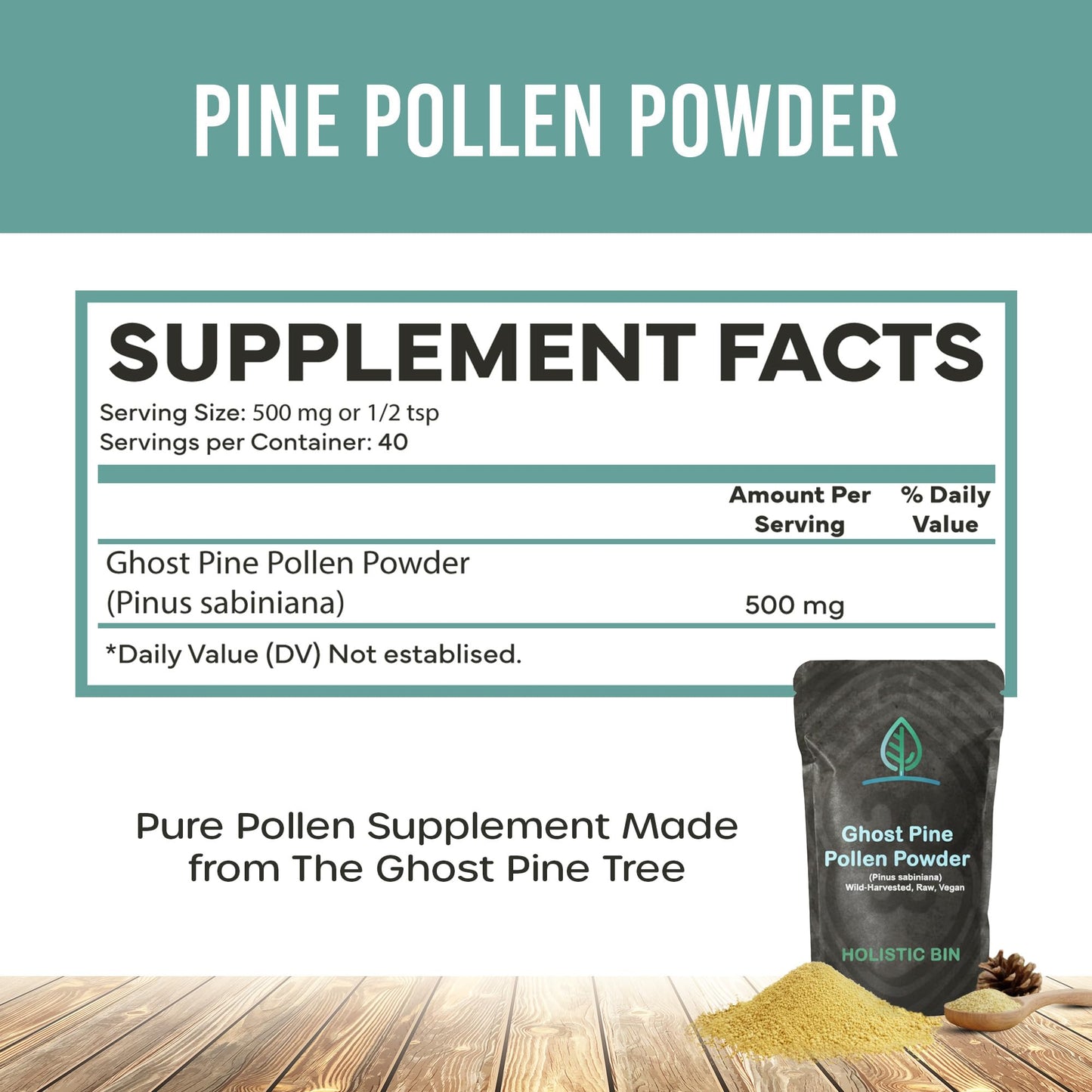 Holistic Bin Ghost Pine Pollen Powder 0.71 oz