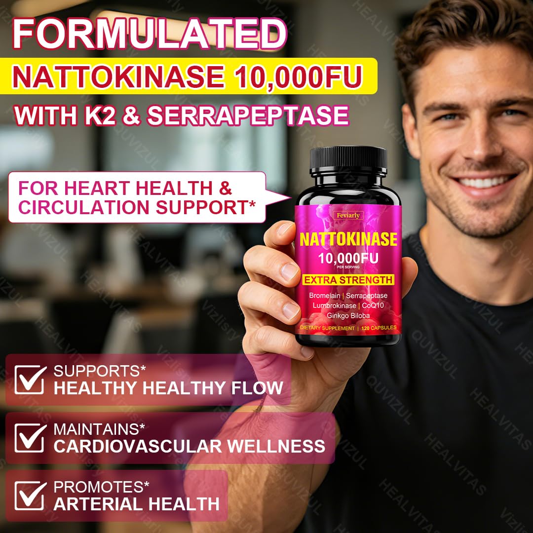 Feviarly Nattokinase 10,000 FU Per Serving Gummy 240