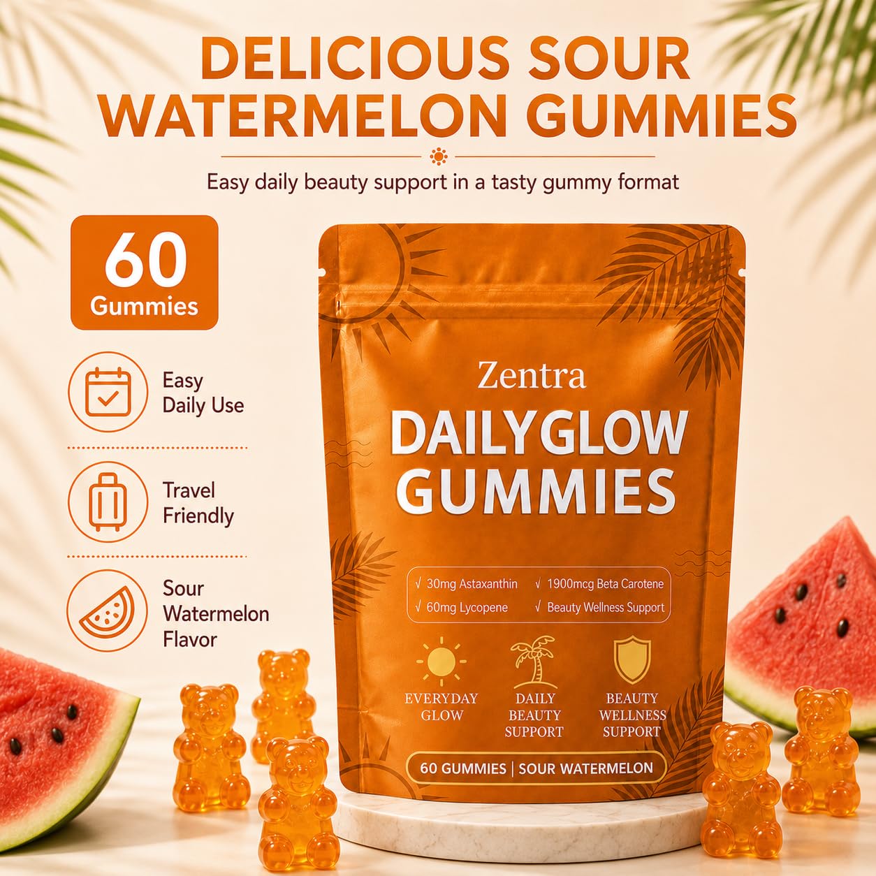 Magnixa Zentra Daily Glow Gummies 60 Count