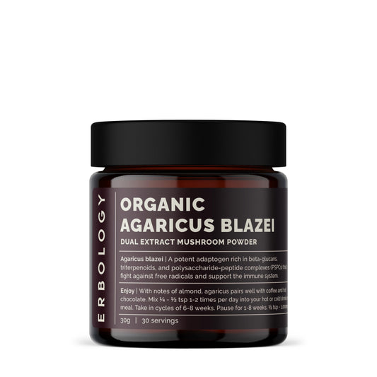 Erbology Organic Agaricus Blazei Dual Extract Powder 1 Ounce