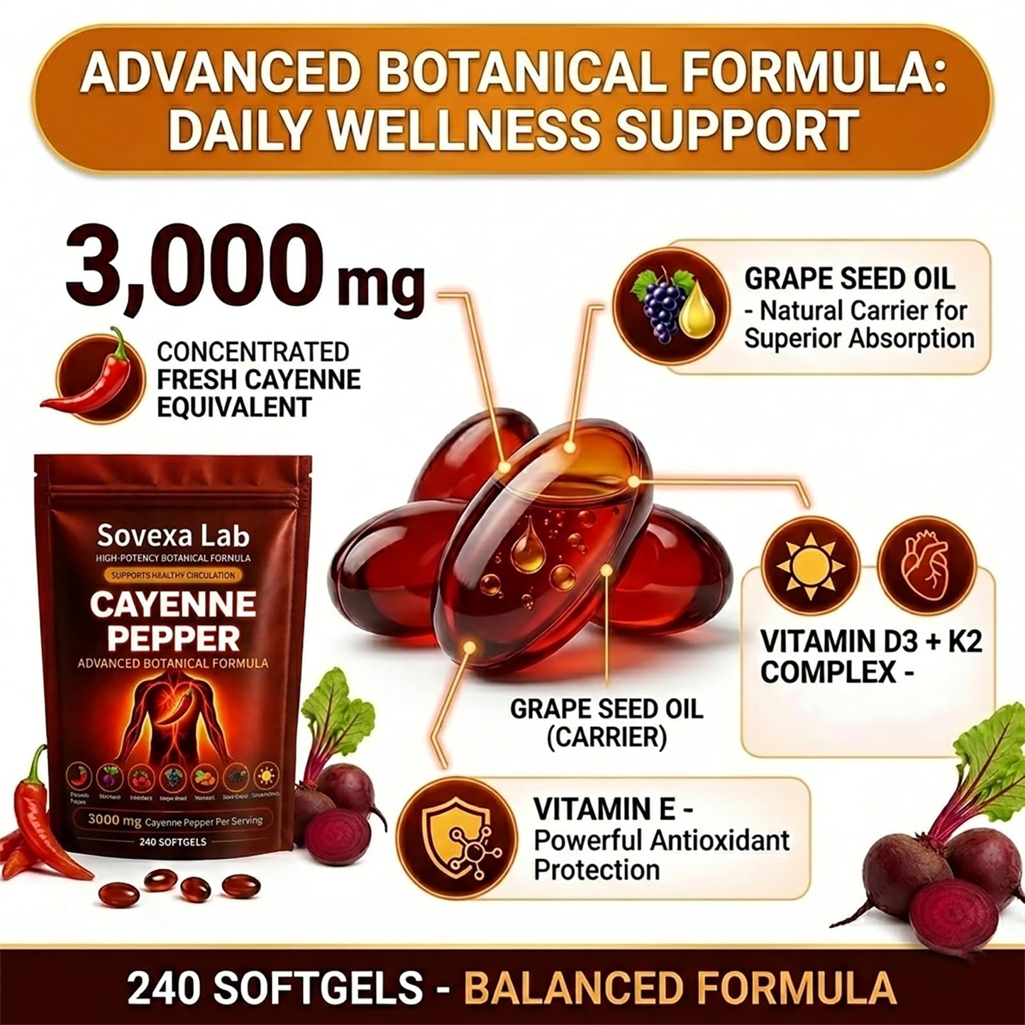 Sovexa Lab Cayenne Pepper Capsule 240 Capsules