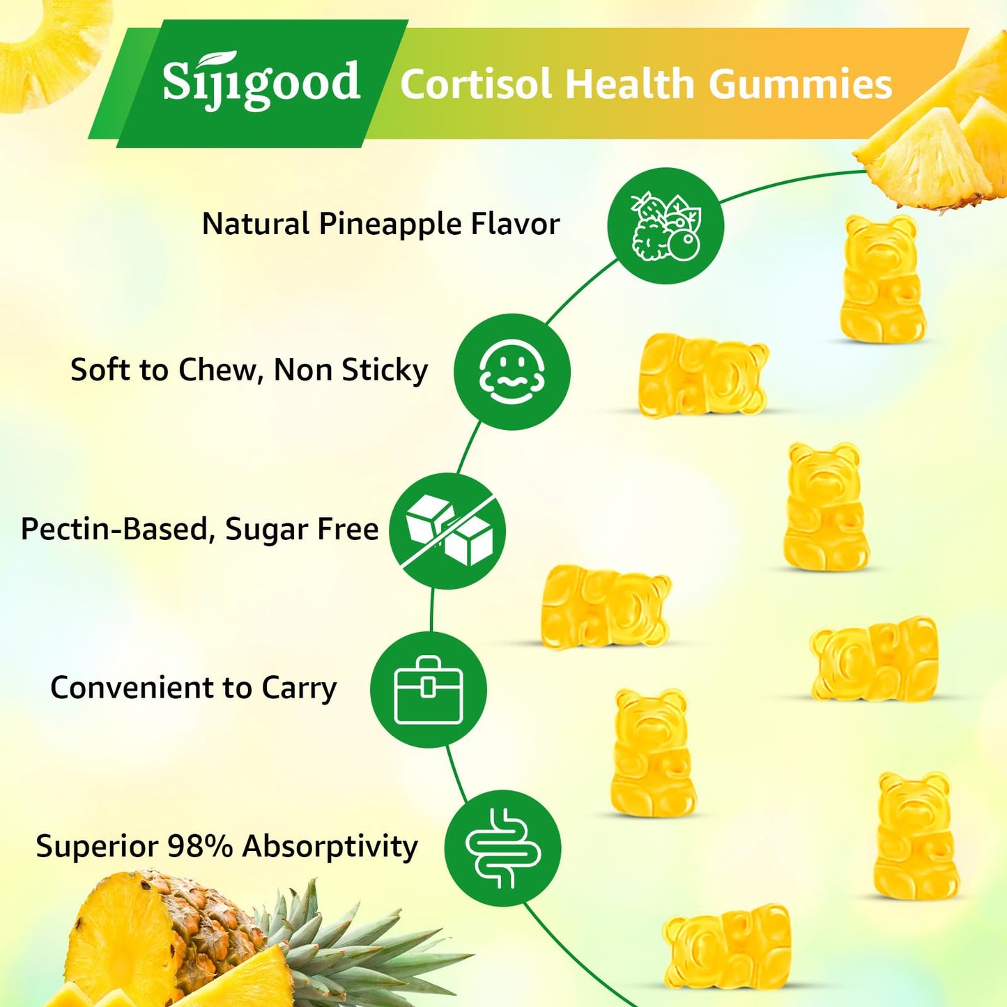 Sijigood Cortisol Gummies 120 Gummies