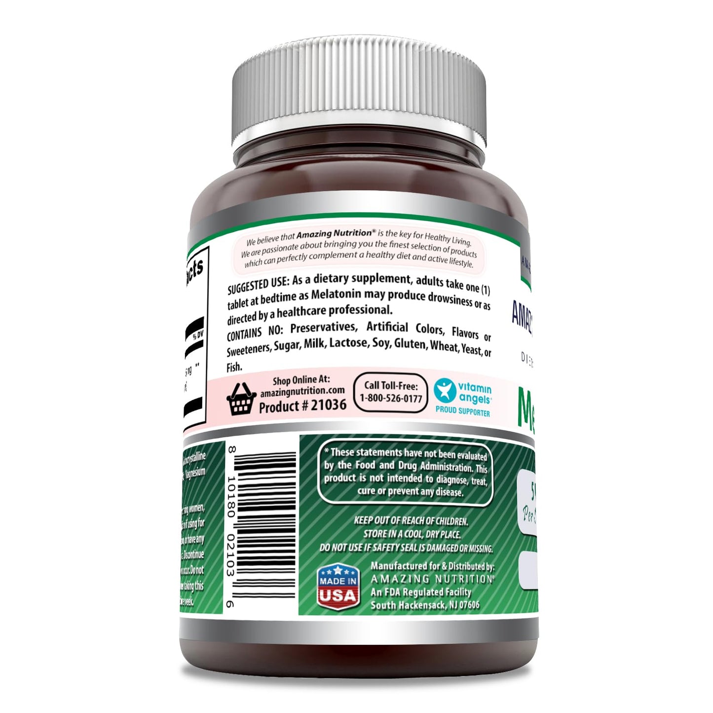 Amazing Nutrition Melatonin Supplement 180 Tablets