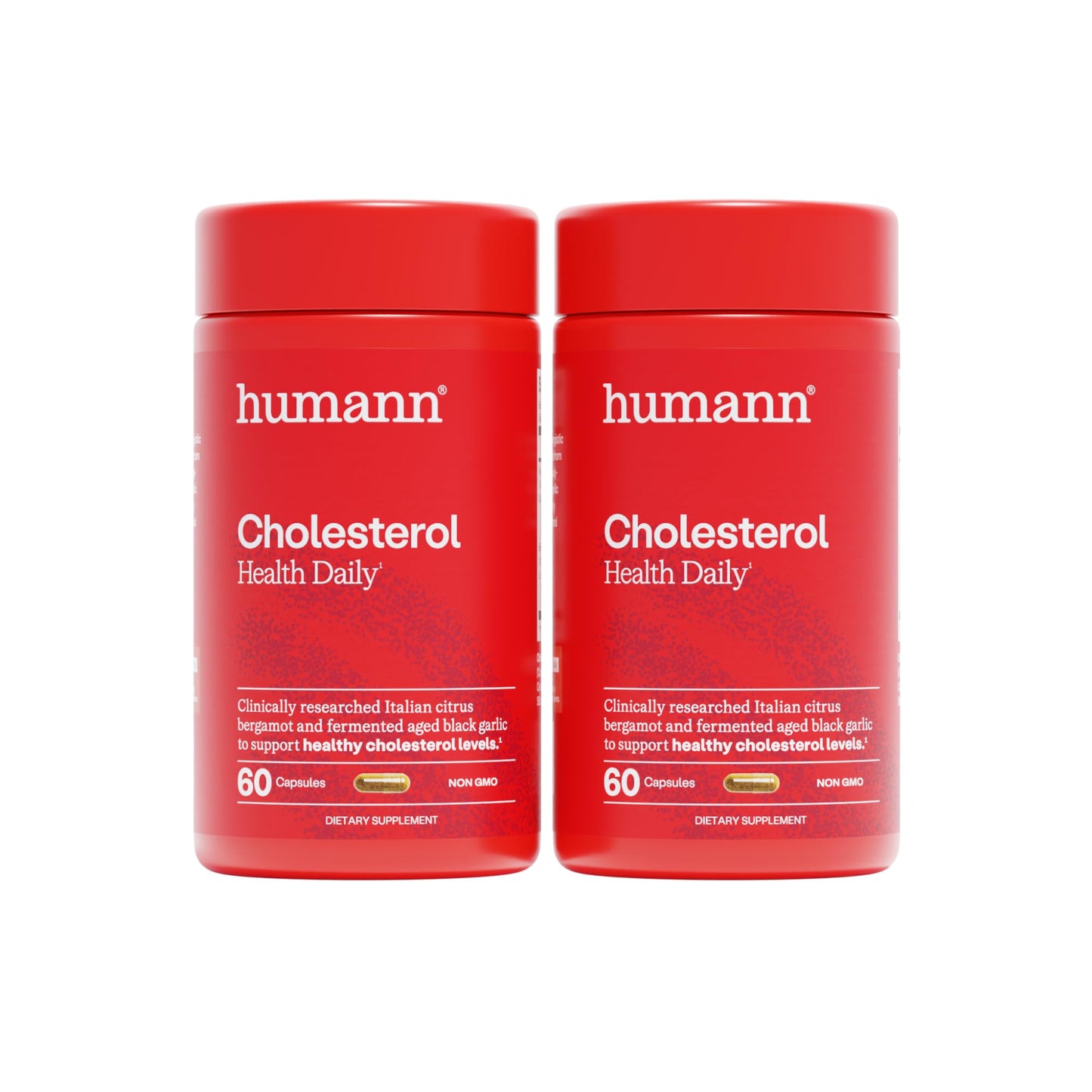 Humann Cholesterol Health Daily Aged Black Garlic Extract & Citrus Bergamot Cholesterol & Lipid Support Supplement, 120 Capsules