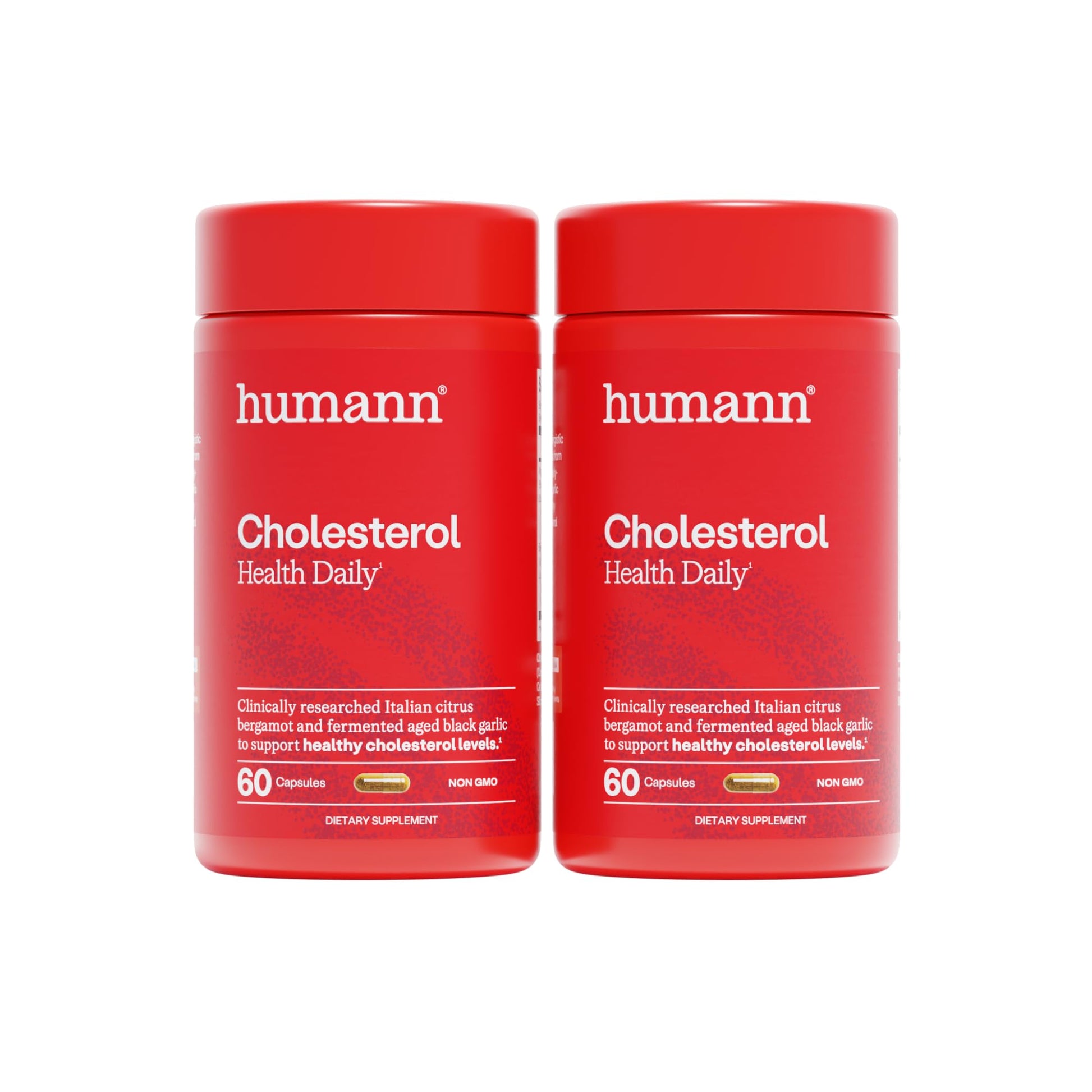 Humann Cholesterol Health Daily Aged Black Garlic Extract & Citrus Bergamot Cholesterol & Lipid Support Supplement, 120 Capsules