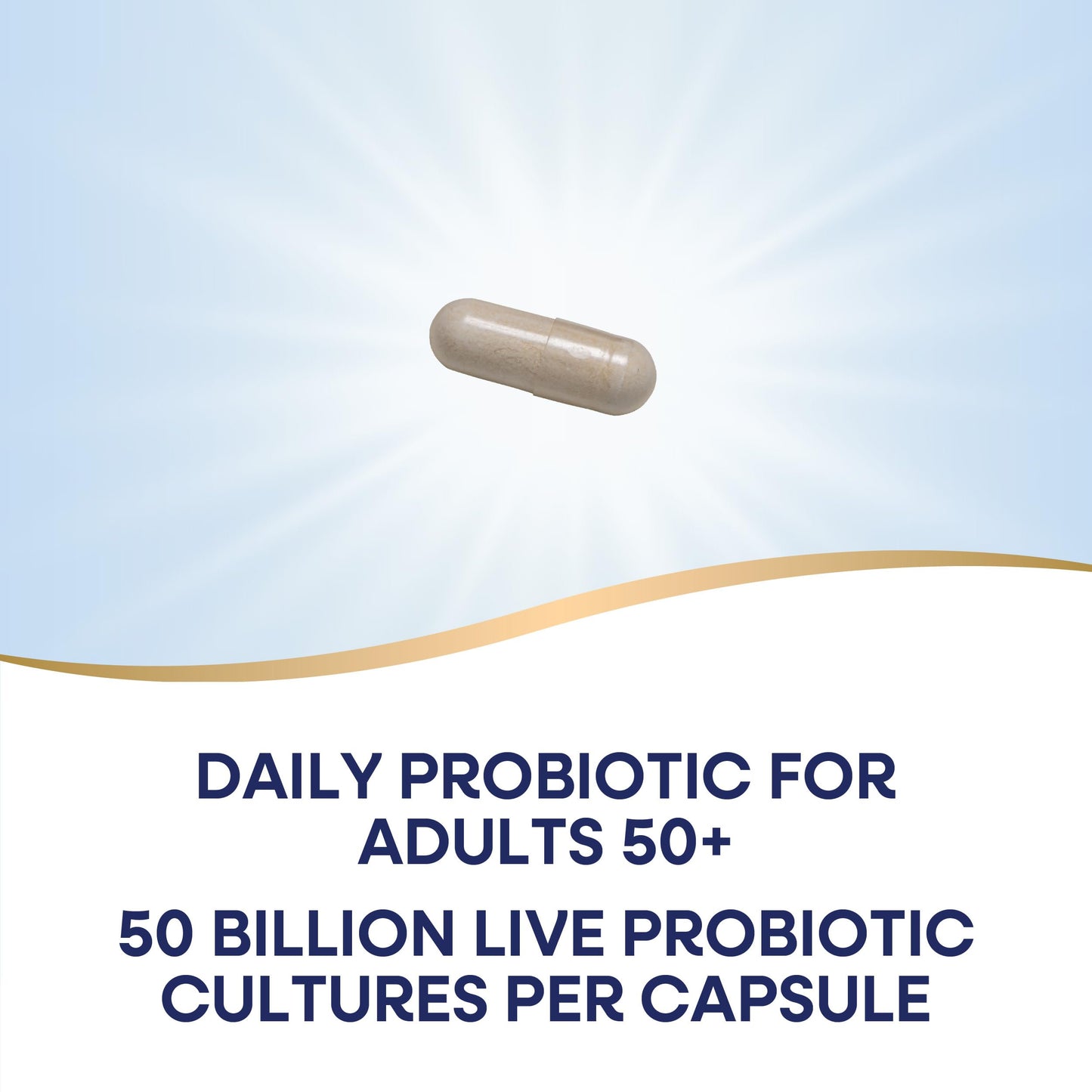 Nature's Way Fortify Optima Probiotic for Adults 50+, 50 Billion Live Cultures, Capsules, 30 Count