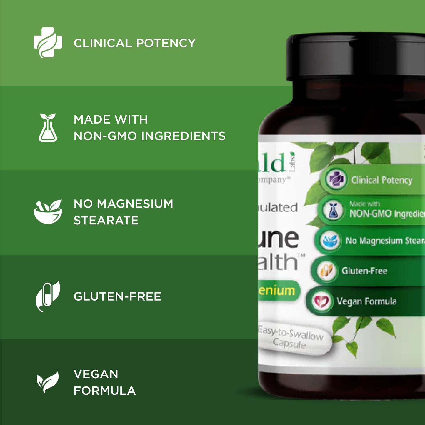 Emerald Labs HashiMune Health - Vegan Thyroid & Immune Support Supplement - Includes SelenoExcell Selenium & Myo-Inositol, 60 Vegetable Capsules