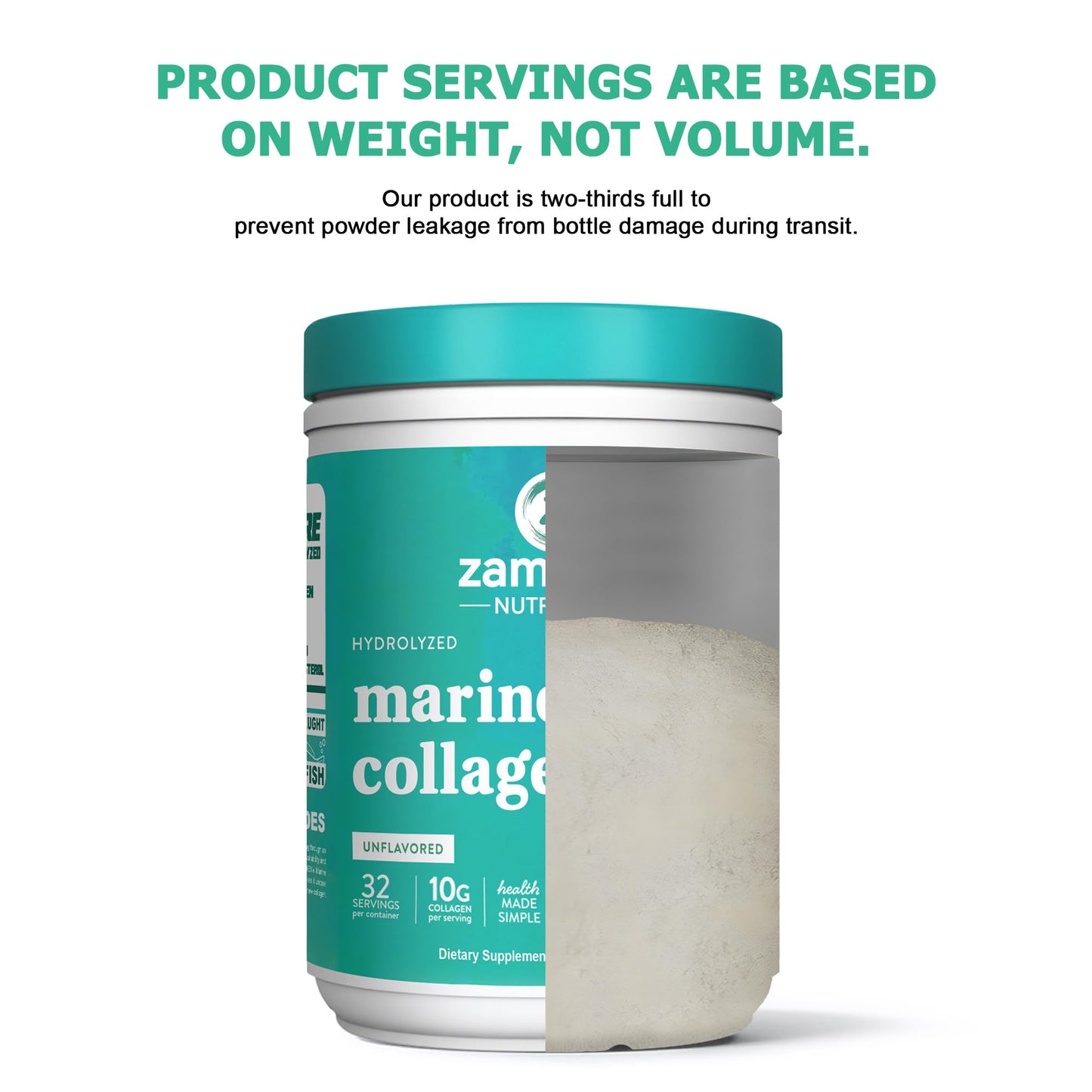Zammex Marine Collagen Peptides Powder 11.3 Ounce