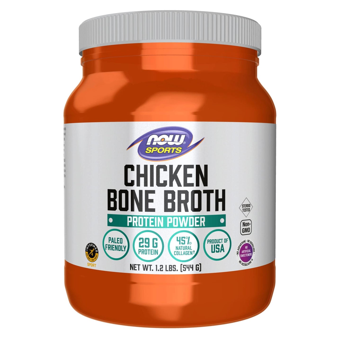 NOW Foods Chicken Bone Broth Powder 19.2 oz