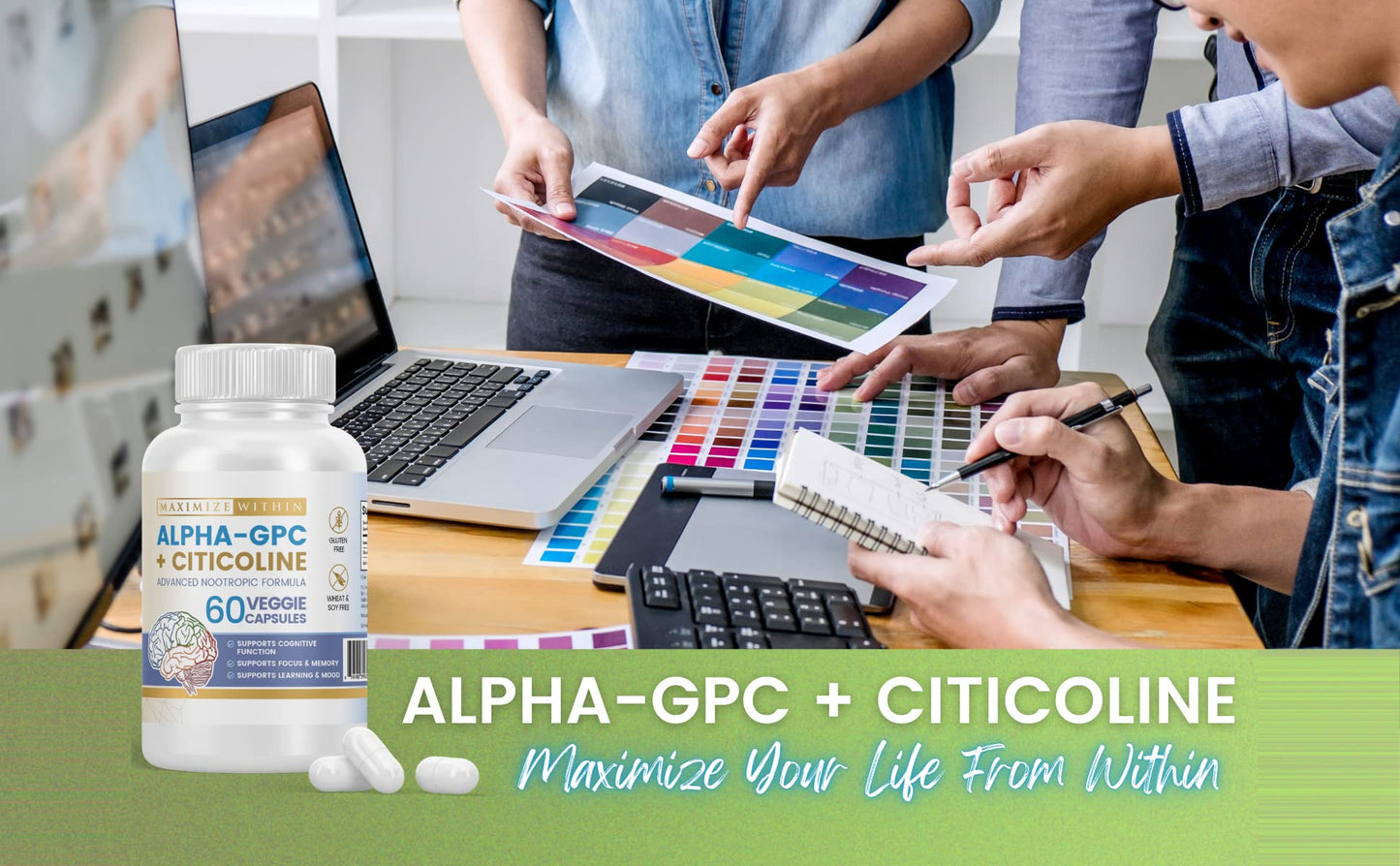 Maximize Within Alpha GPC + Citicoline 1600mg Concentrated Formula Capsule, 60 Count