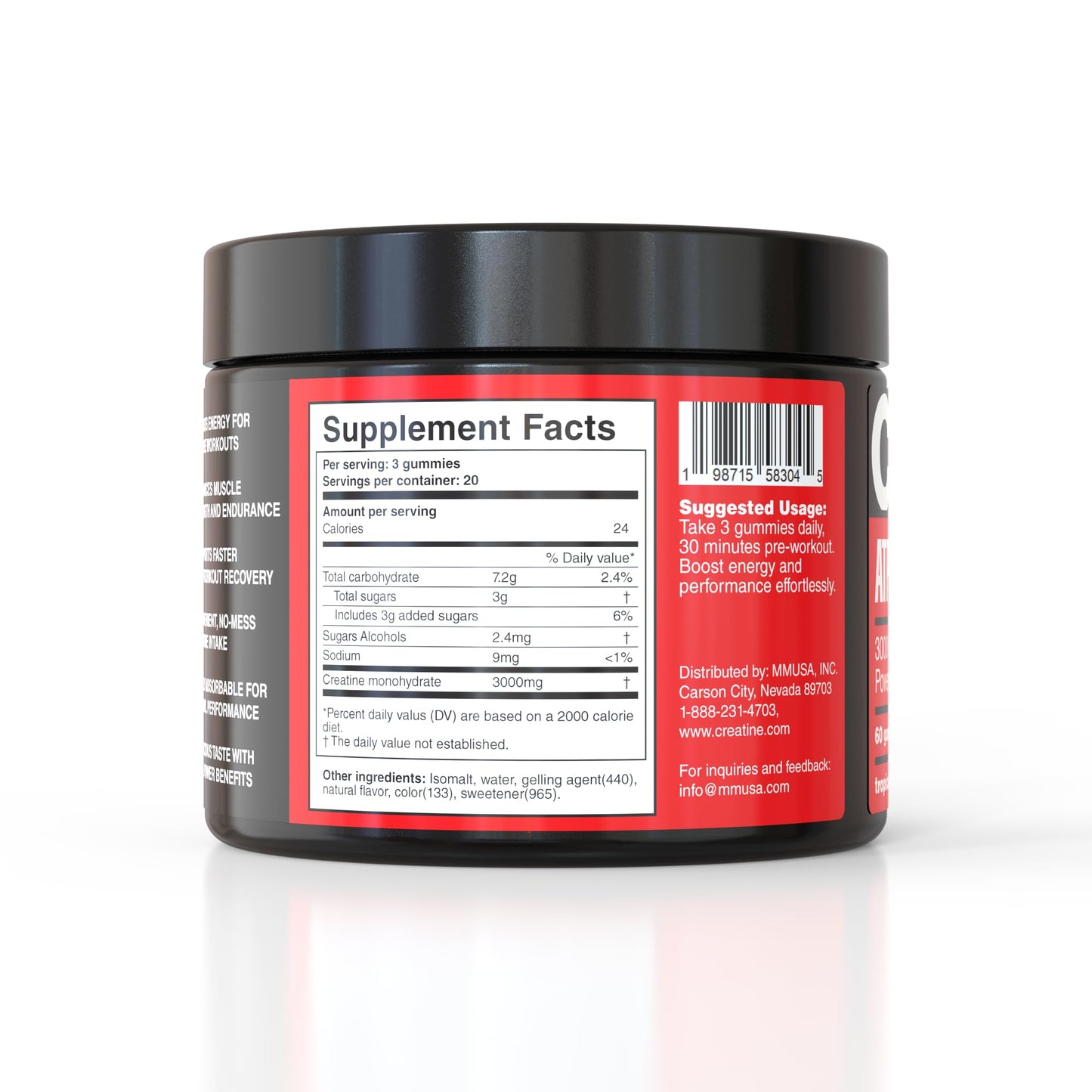 MMUSA ATP Fuel Creatine Gummies 60 Count