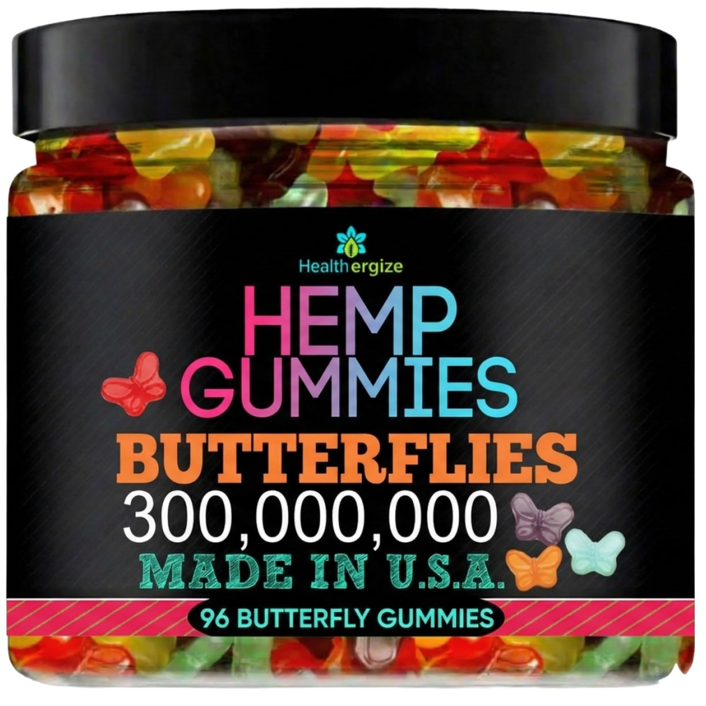 Healthergize Hemp Sleep Gummies for Adults Chewable, 96 Count