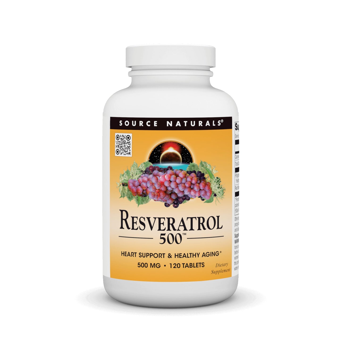 Source Naturals Resveratrol 500 Tablet, 120 Count