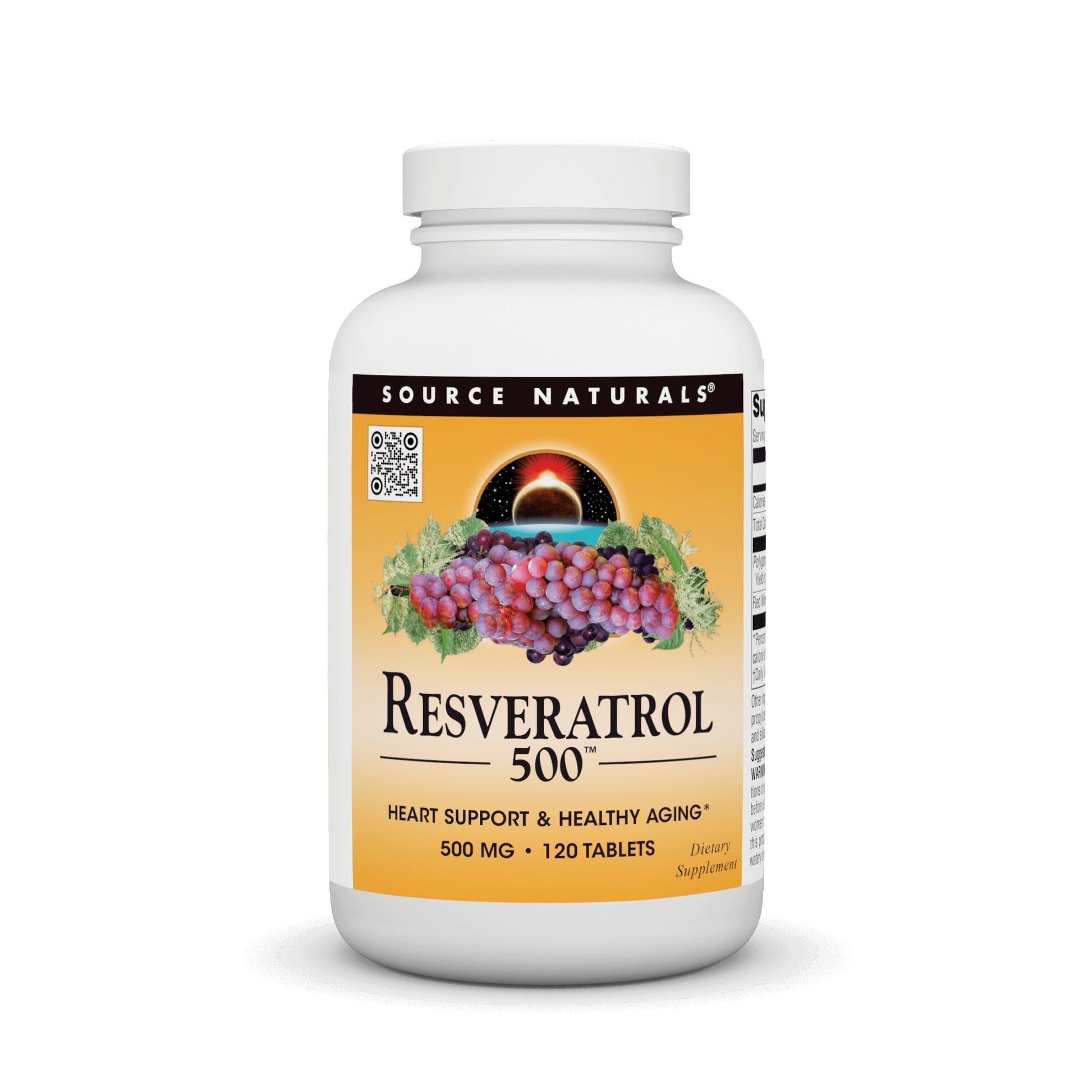 Source Naturals Resveratrol 500 Tablet, 120 Count
